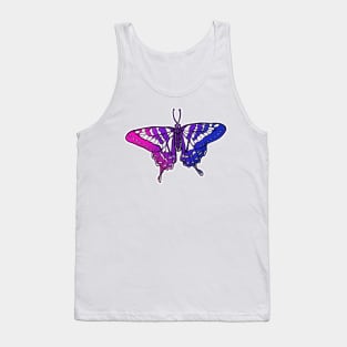 Bisexual Pride Flag Butterfly Tank Top